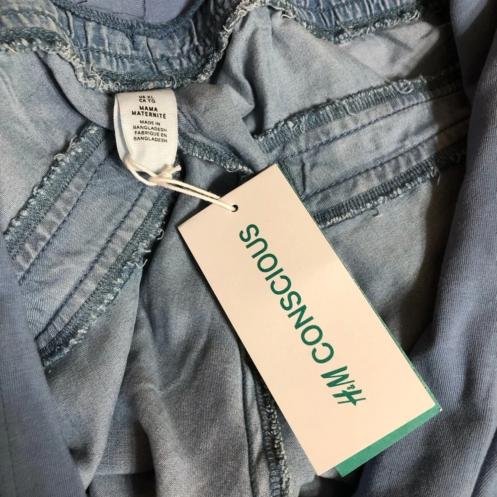 H&M Women’s soft denim Pull Up Maternity pants size XL NWT - Picture 4 of 8